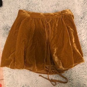 Free People Velvet Shorts